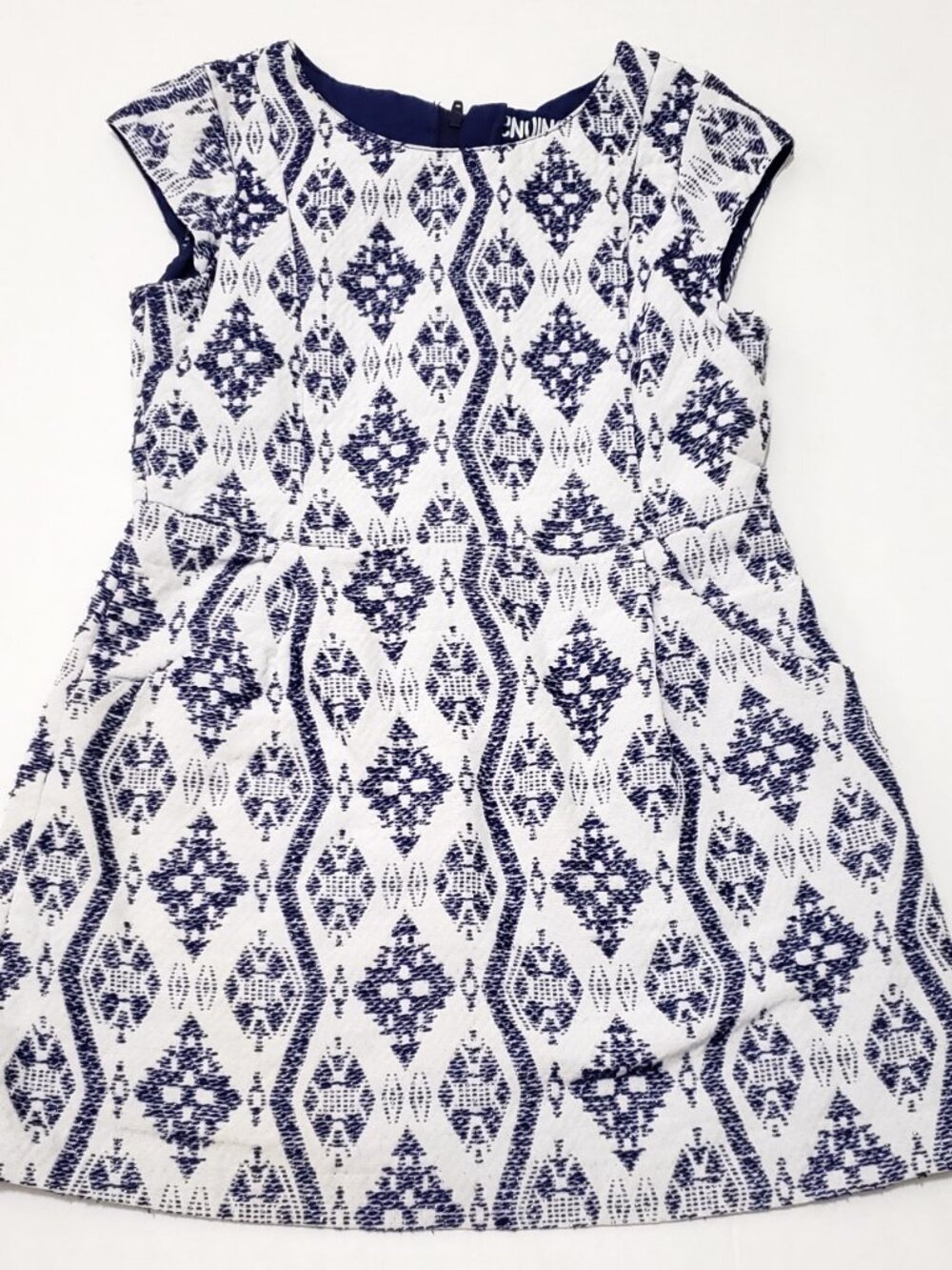 Oshkosh Girls Short Sleeve Navy/White Dress Size 5T